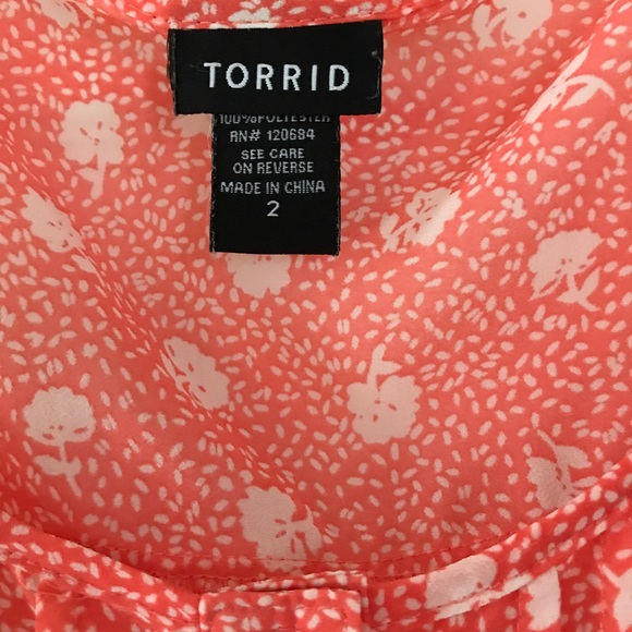 SOLD - Torrid Floral Tulip Back Tank - Size 2 - Picture 6 of 8
